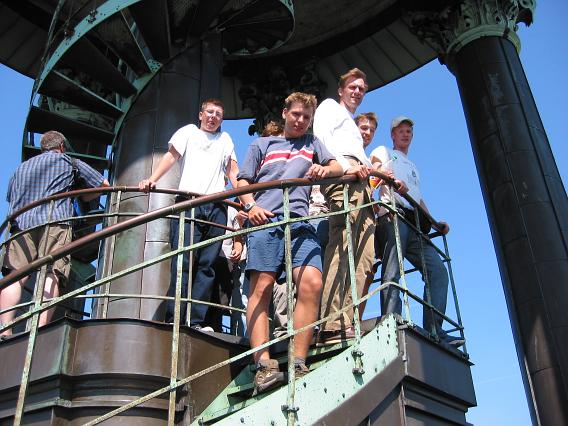 Lutz, Fabian, Holger, Andr und Lennart auf dem Michel