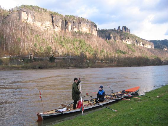 Gesundheitspause im Elbsandsteingebirge