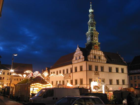 Rathaus und Weihnachtsmartk in Pirna