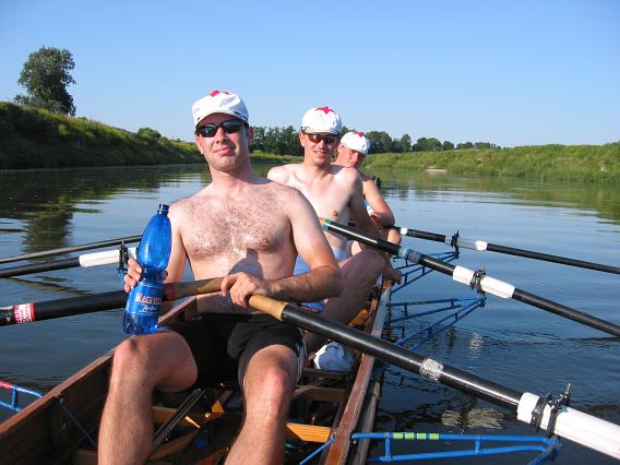 Auf der Weichsel hinter Krakau (Nicolas, Steffen, Otto)