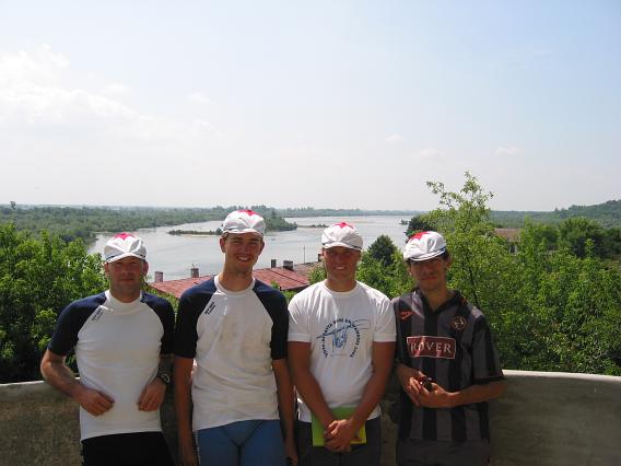 Blick auf die Weichsel in Zawichost (Nicolas, Steffen, Otto, Darius)