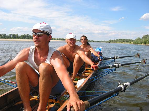 Auf der Weichsel hinter Slupia Nadbrzena (Steffen, Otto, Darius)