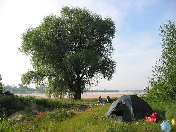 Nachtlager an der Weichsel in Slupia Nadbrzena