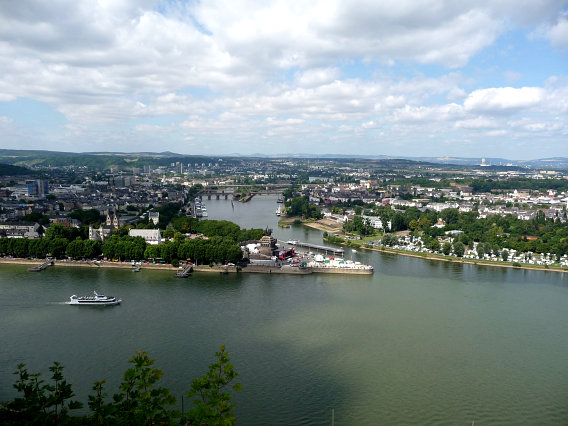 Deutsches Eck: Mündung der Mosel in den Rhein